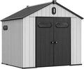 YITAHOME 8x8ft Resin Storage Structure, Outdoor 427 cuft Plastic Garden Storage by YITAHOME