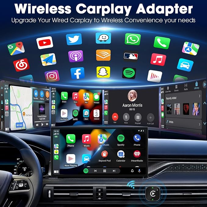 Wireless Carplay Adapter & Android Auto 2025 Upgrade Wired CarPlay to Wireless - Image 2