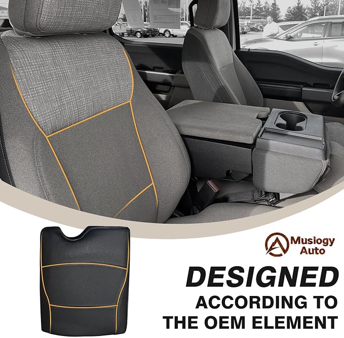 Muslogy Center Console Armrest Cover Compatible - Image 4