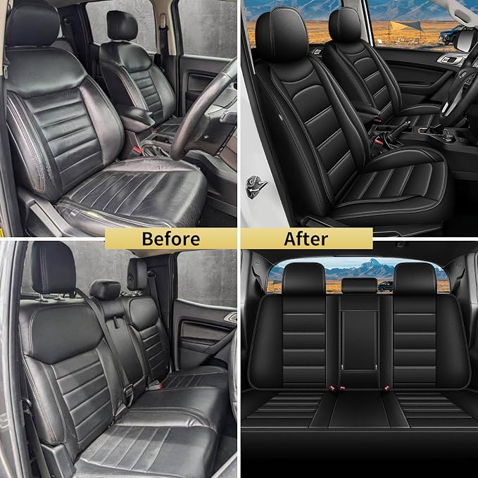 AOMSAZTO Ford Ranger Seat Covers: Full Set Custom Fit 2019 2020 2021 2022 2023 - Image 6