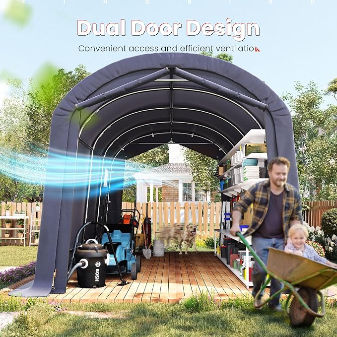 KING BIRD 10' x 20' Heavy Duty Carport - Image 4