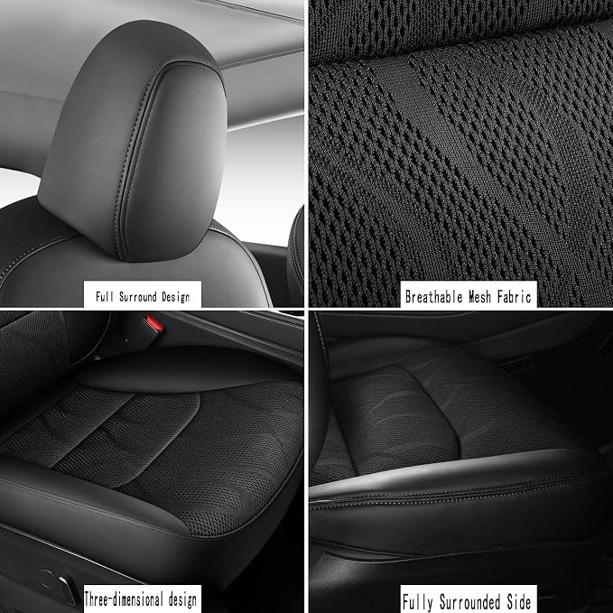 Tesla Model Y Seat Cover Full Set, Faux Leather Tesla Car Seat Cover, Perfect - Image 6
