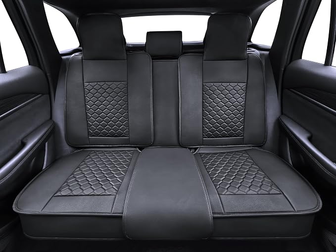 Elantrip Car Seat Cover Full Set Leather Car Seat Protector Universal fit - Image 6
