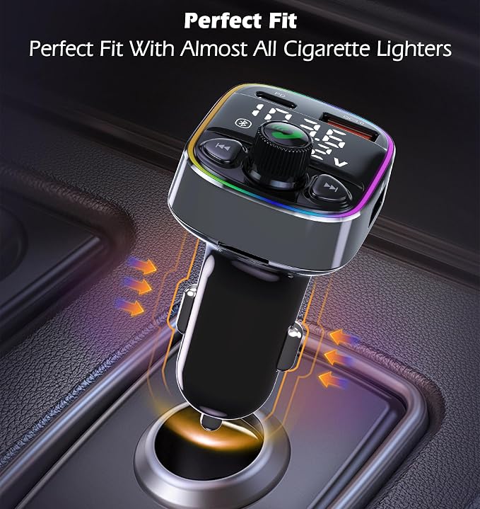 LIHAN AUX USB C Bluetooth Car Adapter, Wireless Handsfree Call, FM Transmitter - Image 7