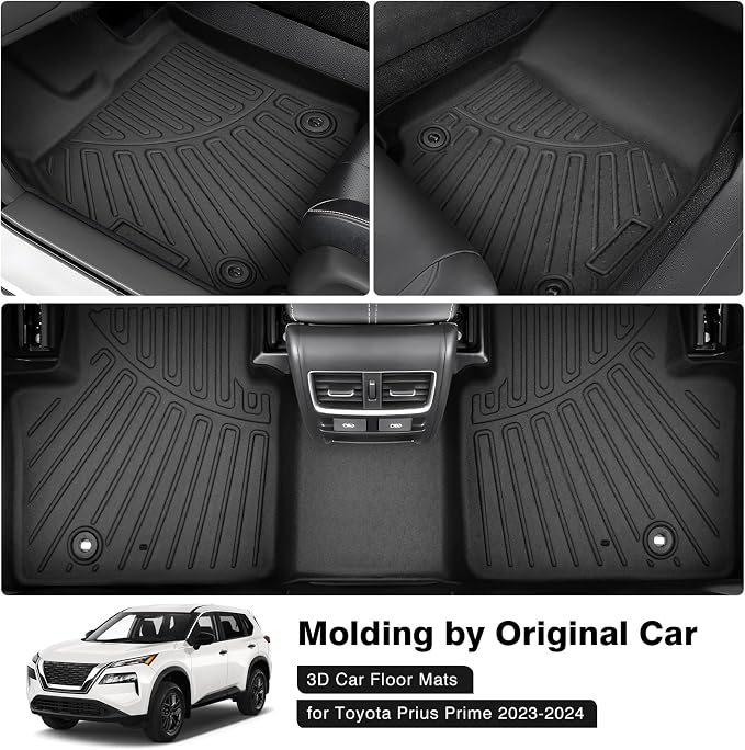 Powerty Floor Mats for 2021-2023 2024 2025 Nissan Rogue Accessories All Weather - Image 2
