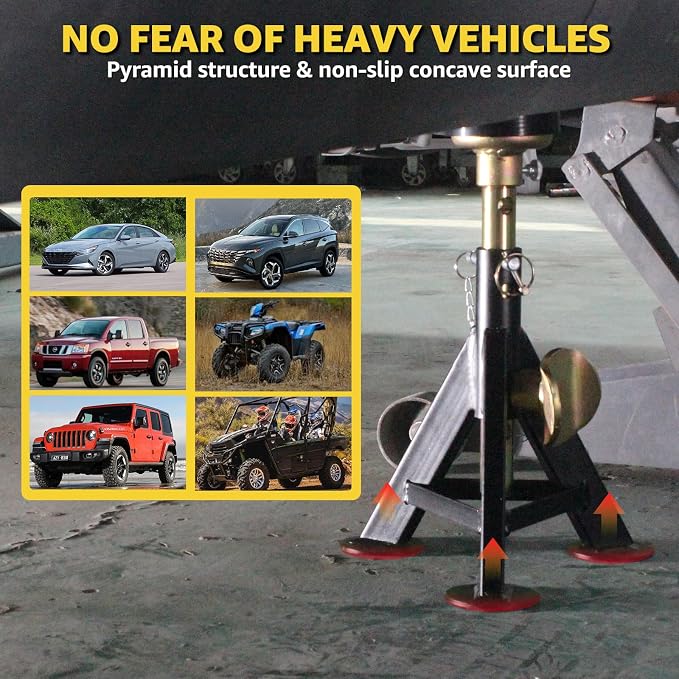 BESTOOL Heavy Duty Jack Stands, Easy Switching -4 Ton, 000 lbs Capacity - Image 3
