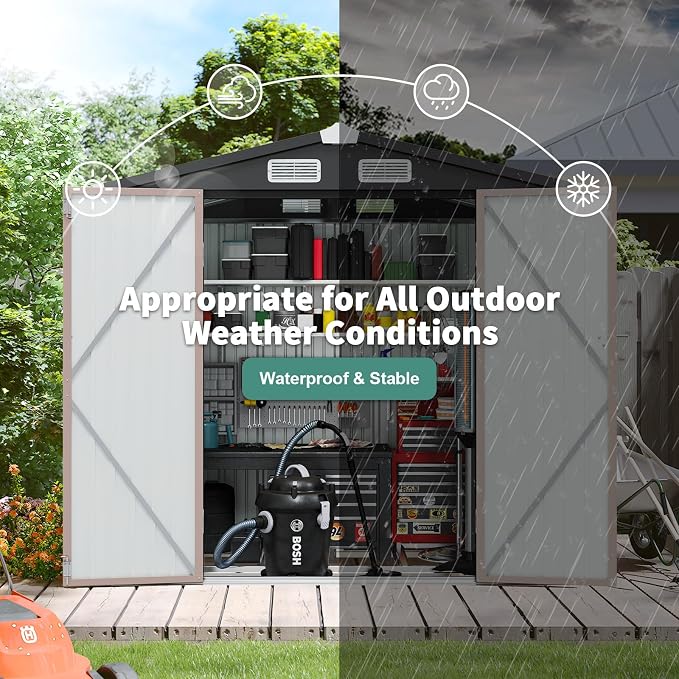 6x4 FT Outdoor Storage Shed - Image 7