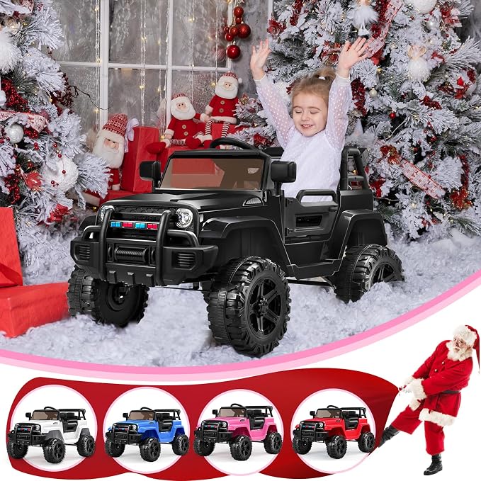 JOYMOR Ride on Truck with Remote Control, 4 Wheels 12V Battery Powered Kids Car - Image 7