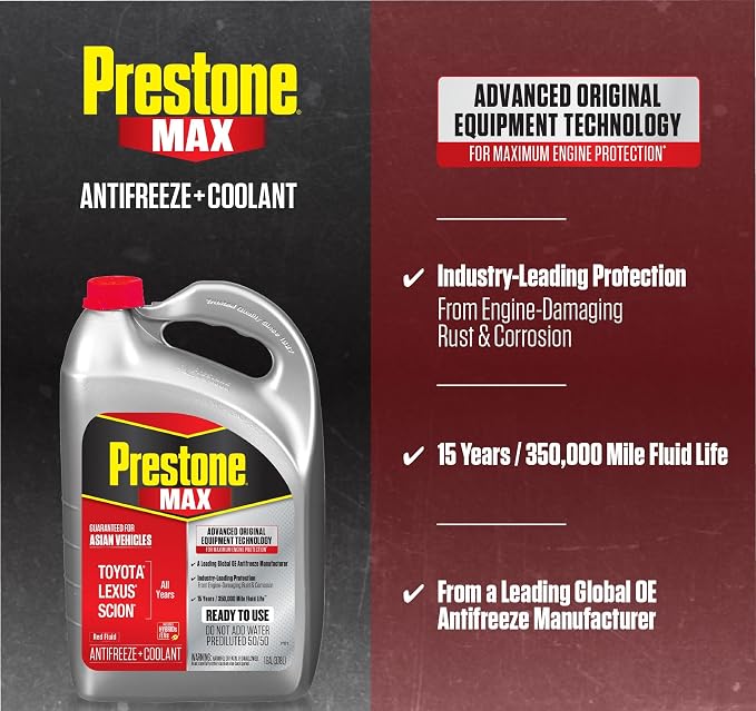 Prestone AF6210 MAX Asian Vehicles Anti-Freeze and Coolant, 1 Gallon - Image 3