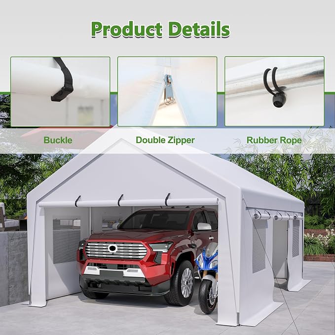 13x20 ft Heavy Duty Carport - Image 7