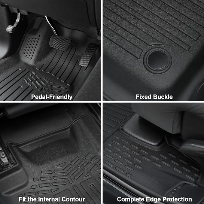 Floor Mats for 2016-2024 2025 Dodge Durango 7-seat, All Weather TPE Cargo Liner - Image 5