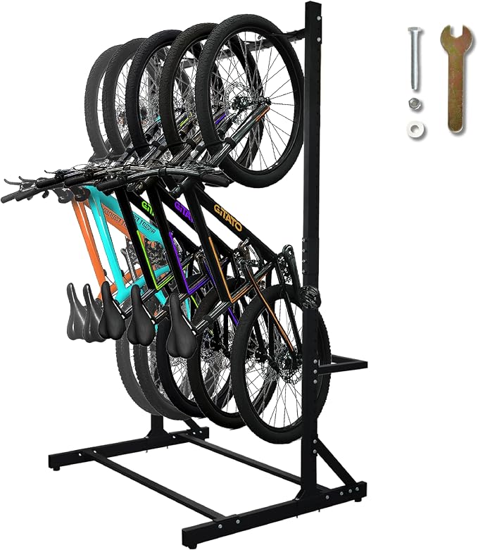 Freestanding 5 Bike Storage Rack by Unknown