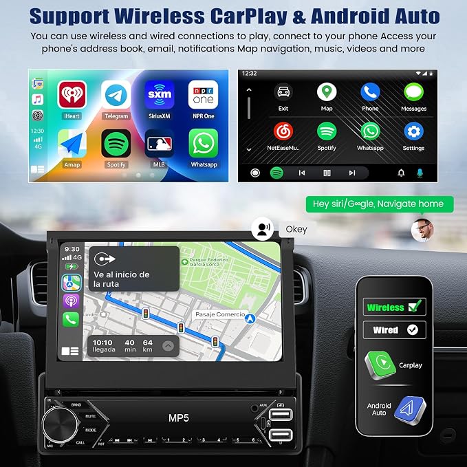 Single Din Touchscreen Car Stereo - Image 2