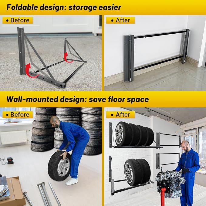 ROBLOCK Adjustable Tire Rack Wall Mount - Image 4