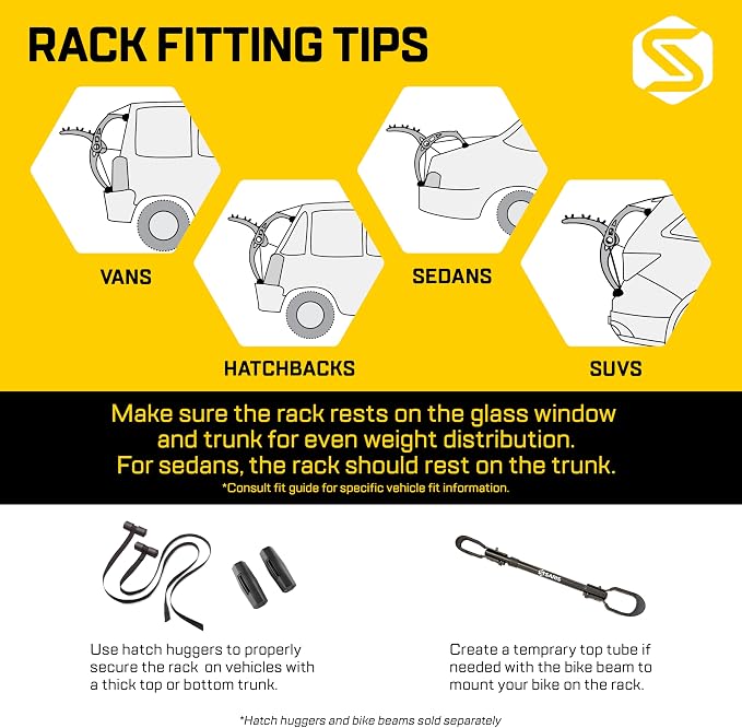 Saris Bones EX 2-Bike Trunk Rack Bicycle Carrier, Anti-Sway Straps, Made in USA - Image 8