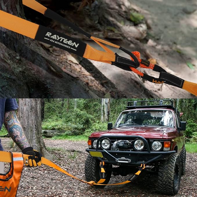2PK Genuine 20, 000lb Xtreme Heavy Duty Tree Saver | 8.2ft x 3in Vehicle Tow - Image 6