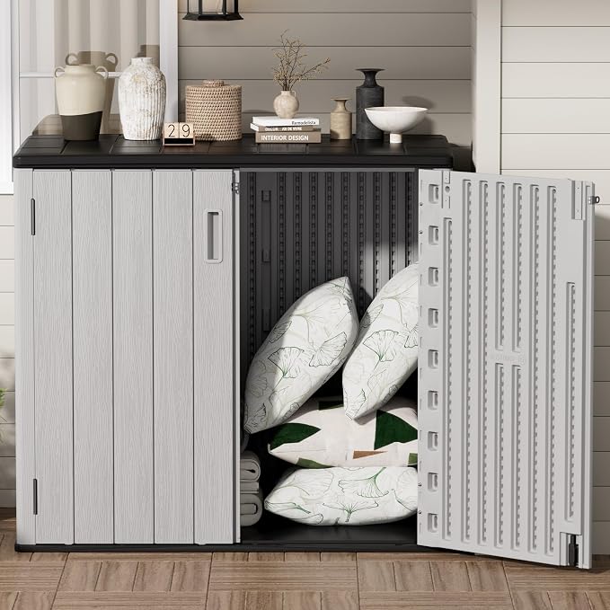 Outdoor Storage Cabinet for Patio & Garden Shed, 37Cu.ft Outdoor Storage Shed - Image 7