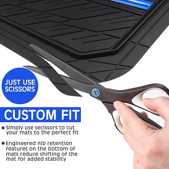 CAR PASS Metal Medium Rubber Floor Mats - Image 7
