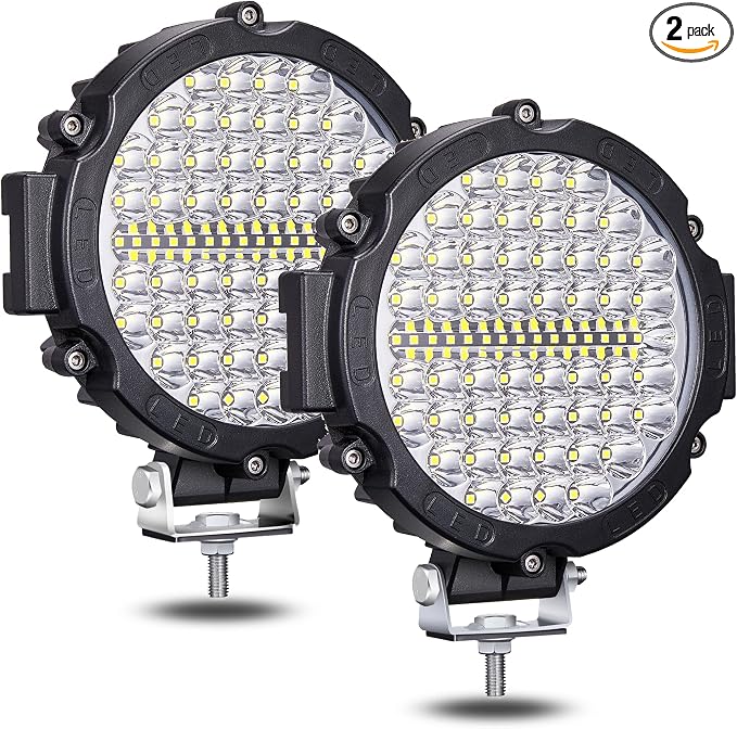 7 Inch Round LED Offroad Lights, LED Light Pods 120W 10000lm by SanYoung-AutomotiveLights