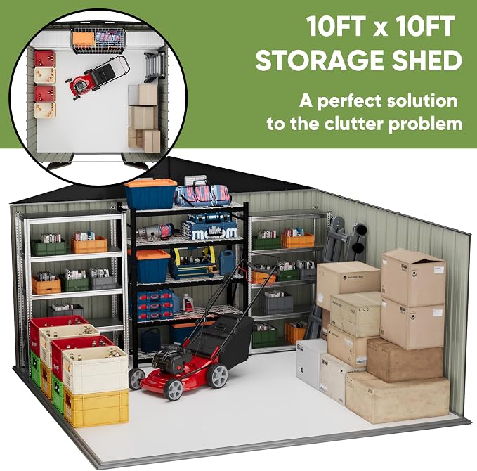 Patiowell 10 x 10 FT Outdoor Storage Shed - Image 7