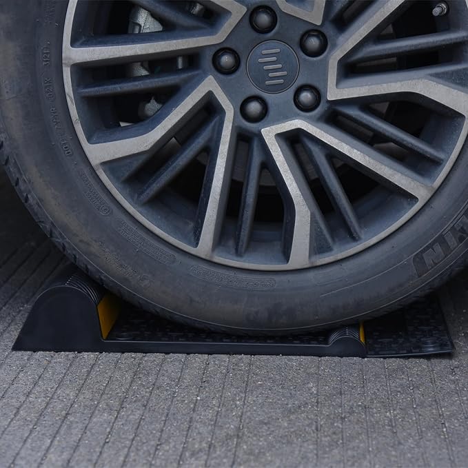 OrangeStar 4 Pack Parking Guide Mat, 21” Heavy Duty PU Wheel Stopper - Image 2