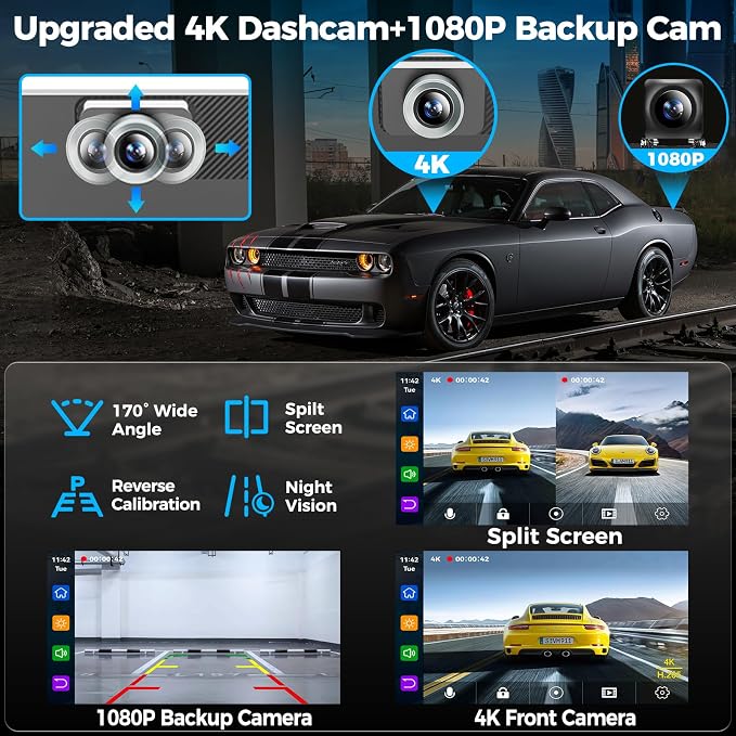 7" Wireless Apple CarPlay Android Auto Screen - Image 3