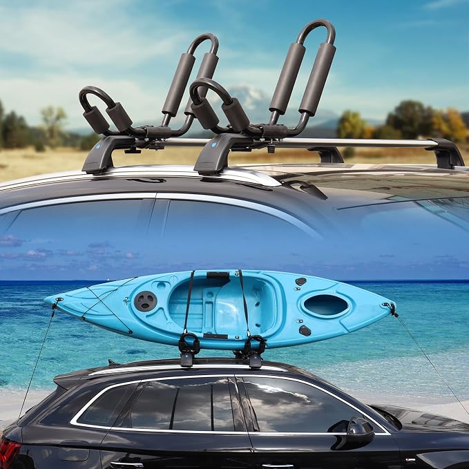 FORWODE Heavy Duty Kayak Roof Rack, 2 Pair J-Bar Kayak Rack - Image 5