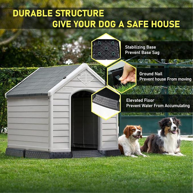 LEMBERI Durable Waterproof Plastic Dog House - Image 4