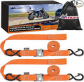 Nilight Motorcycle Tie Down Straps 1.5”×8’ Heavy Duty Cambuckle by Nilight