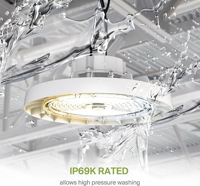 ASD LED High Bay UFO Light Fixture, Commercial Shop Lighting | 3CCT, IP69K - Image 6