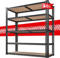 REIBII 40" W Garage Shelving 2500LBS Storage Shelves 72" H Metal Shelving 5 by REIBII