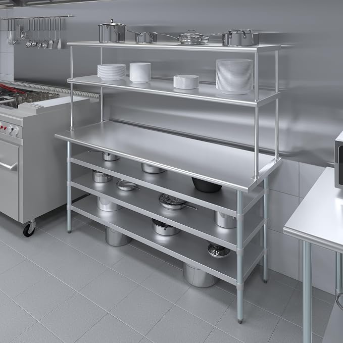 Amgood 24" x 72" Stainless Steel Work Table - Image 4