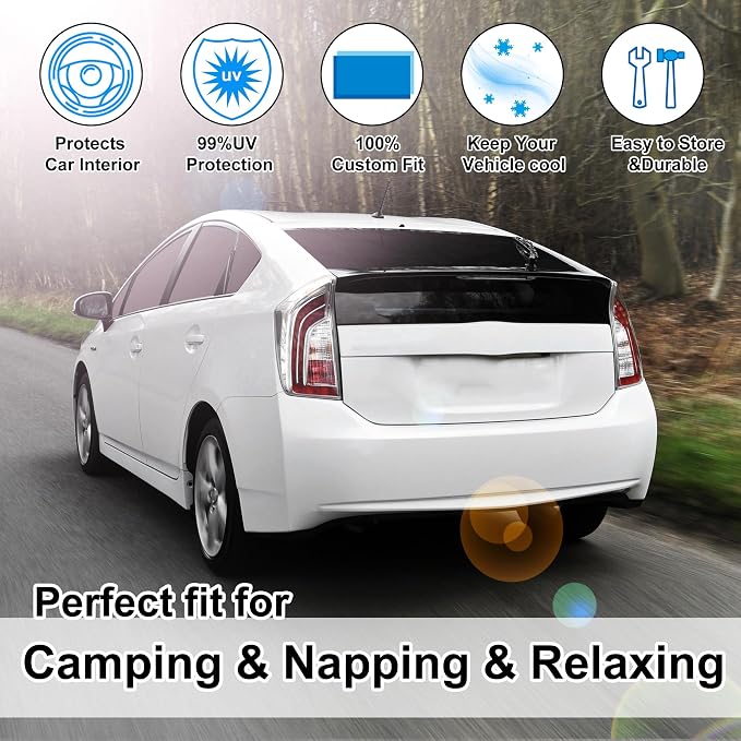 TINGLU Window Shades for Toyota Prius Hatchback 2010-2015 Accessories Full - Image 6