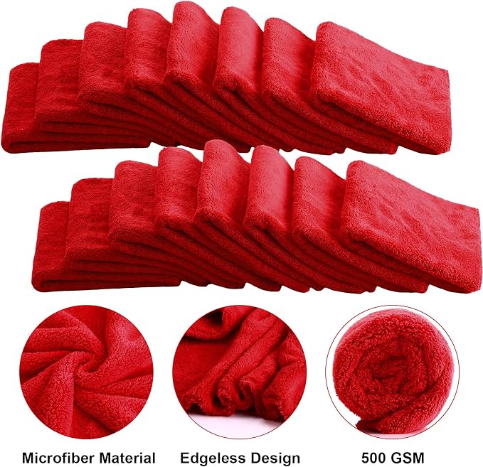 Shimeyao 30 Pcs Edgeless Microfiber Plush Towels - Image 3