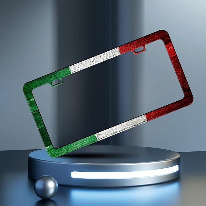 Italy Flag License Plate Frame Italian Flag License Plate Frames Personalise - Image 2