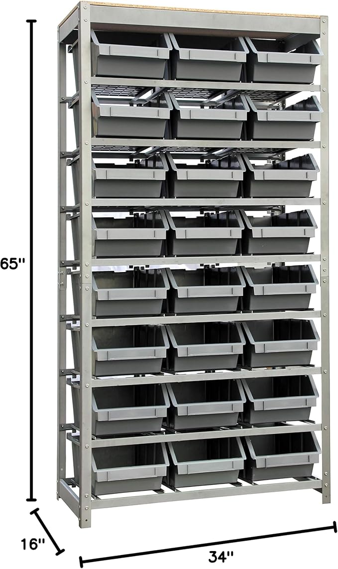 King's Rack Bin Rack Storage System Heavy Duty Steel Rack Organizer Shelving - Image 2