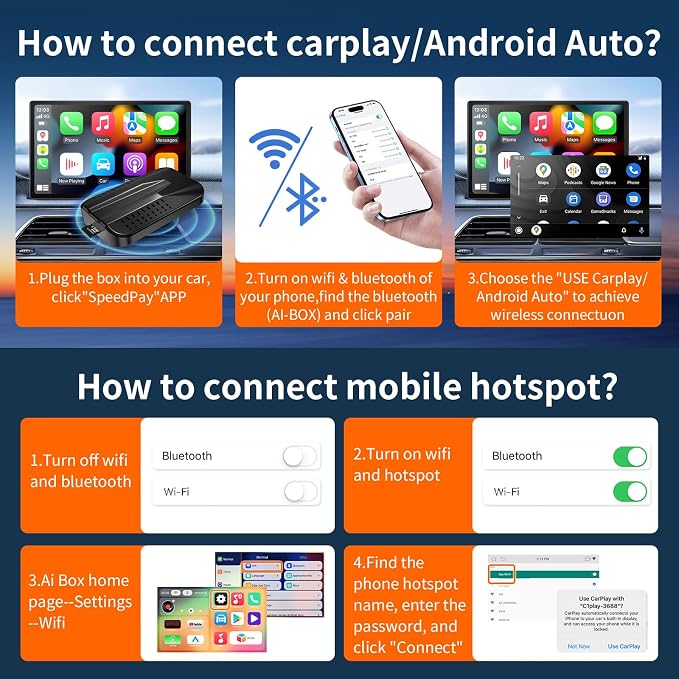 Wireless Carplay & Android Auto Adapter, 2025 Upgrade Carplay Ai Box Support - Image 8