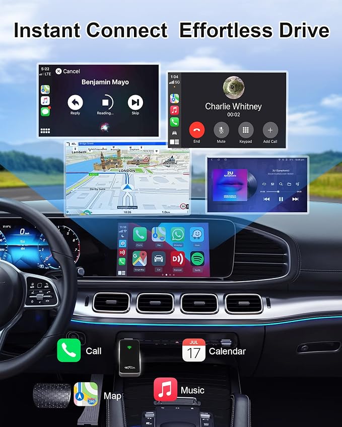 Wireless CarPlay Adapter for iPhone 6+, 2025 Upgraded Mini Carplay Wi-Fi 6 - Image 6