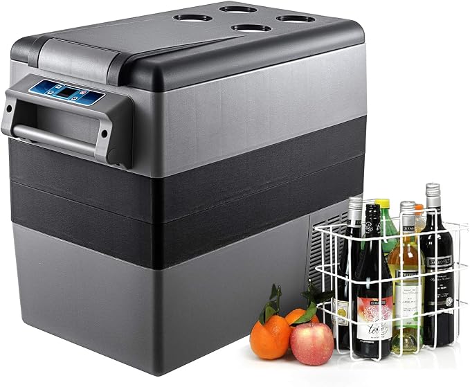 VEVOR CF55 12 Volt 58 Qt Refrigerator, Dual Zone Portable Compressor 12/24V DC - Image 9