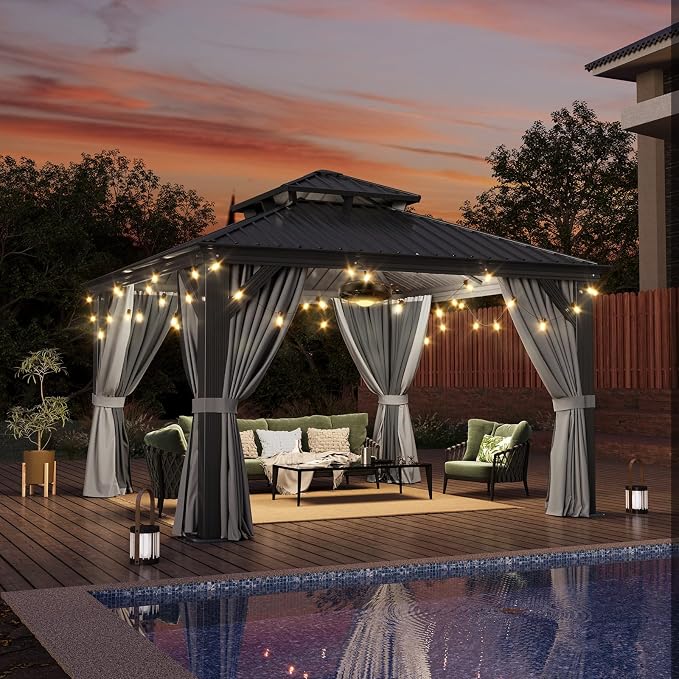 Aoxun 12' X 12' Hardtop Gazebo - Image 2