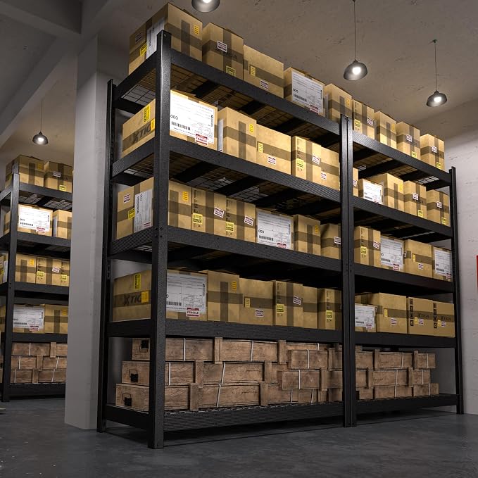 MUPATER 60.04”W × 24.02”D × 80.71”H Metal Storage Shelves, 3000 LBS Heavy Duty - Image 2