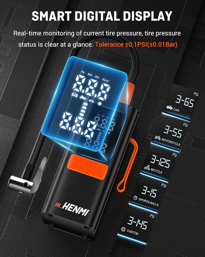 Tire Inflator Portable Air Compressor, Car Tire Air Pump Portable - Image 6