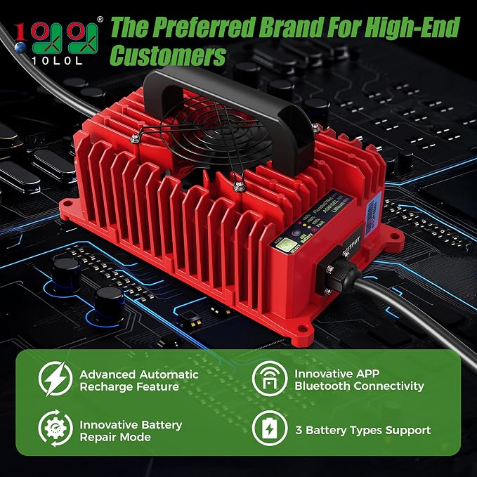 10L0L 15 Amp 48 Volt Golf Cart Charger - Image 2