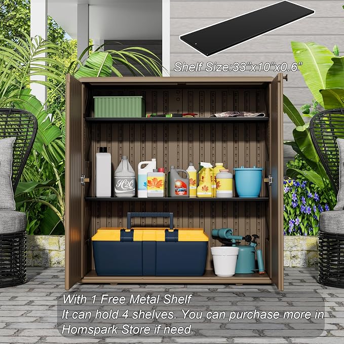 HOMSPARK Indoor/Outdoor Storage Cabinet - Image 4