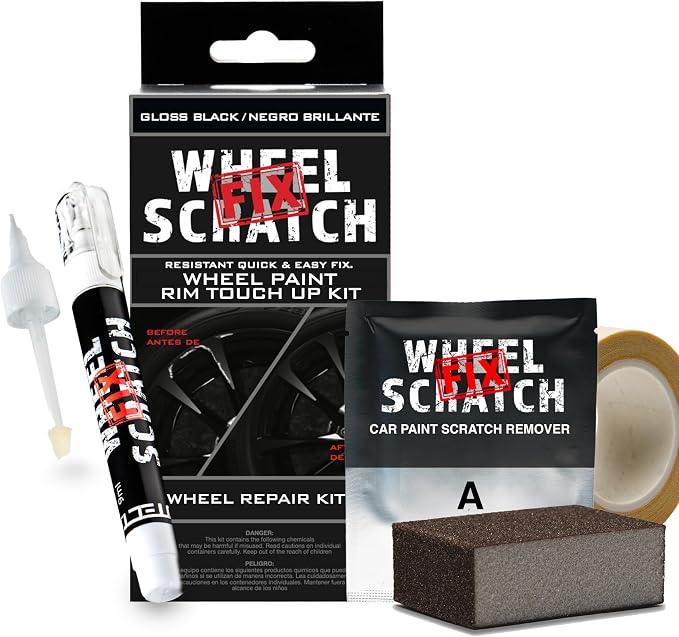 Gloss Black Rim Touch Up Paint Kit, Car Wheel Scratch Repair Kit, Wheel Touch by ScratchFixProducts