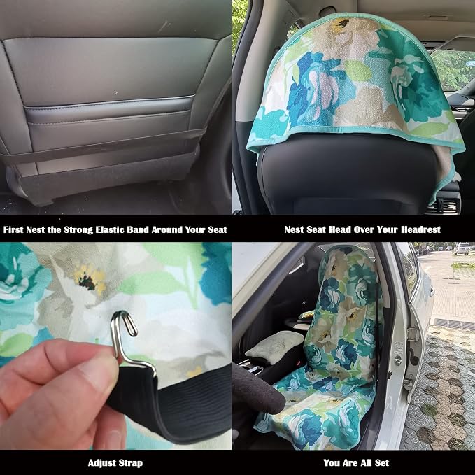 Car Seat Cover Protector Front Seats, - Image 4