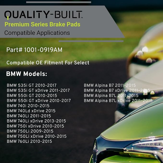 Premium Semi-Metallic Rear Brake Pads Compatible - Image 3