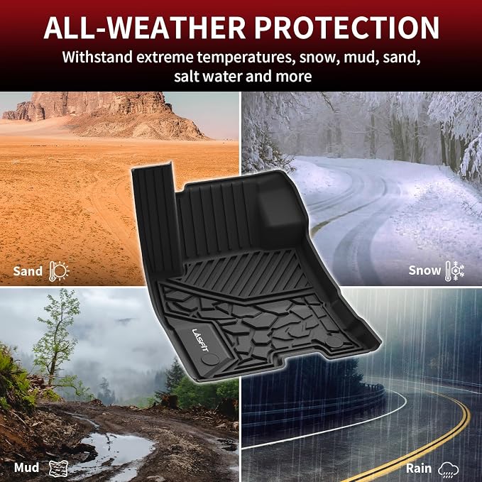 LASFIT Floor Mats for Ford Maverick 2025 2024 2023 2022 All Weather Car Mats - Image 5
