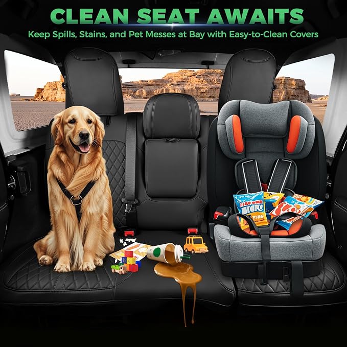 for Jeep Wrangler Seat Covers 4Door JL 2018 2019 2020 2021 2022 2023 2024 2025 - Image 7