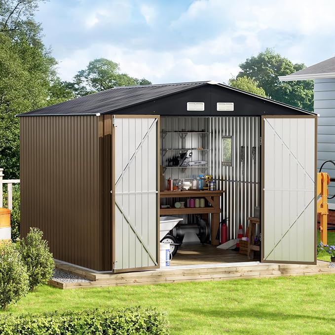 10X10X7.5 FT Outdoor Steel Storage Shed - Image 7